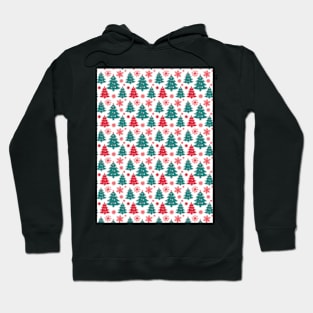 Retro Christmas Tree Pattern Hoodie